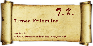 Turner Krisztina névjegykártya